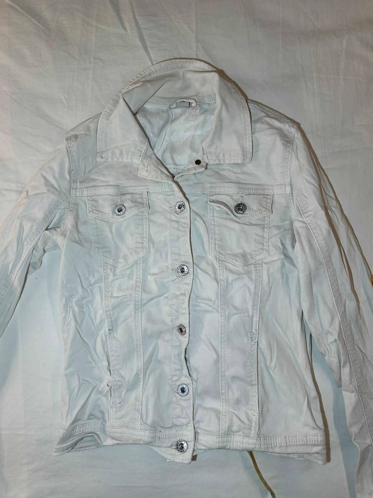Veste en jean blanche vintage